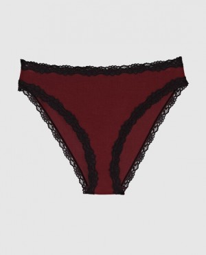 La Senza Bikini Panty Women's Underwear Red Burgundy | TPyohl1K