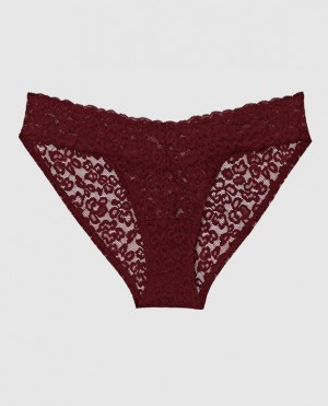 La Senza Bikini Panty Women's Underwear Red Burgundy | FpHSKCV9