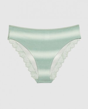 La Senza Bikini Panty Women's Underwear Turquoise Stripes | BRiAeWPY