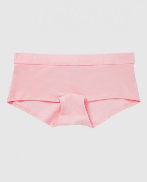 La Senza Boyshort Panty Women's Underwear Pink White | VzUT6ki0