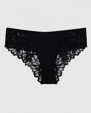 La Senza Cheeky Panty Women's Underwear Black | W9Y8APFB