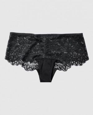 La Senza Cheeky Panty Women's Underwear Black | XEz6YgNM