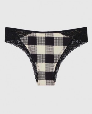 La Senza Cheeky Panty Women's Underwear Festive Check | 9xxE5y36