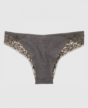 La Senza Cheeky Panty Women's Underwear Grey | W2eA9vlG