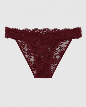 La Senza Cheeky Panty Women's Underwear Red Burgundy | iulGjjbA