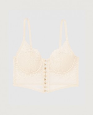 La Senza Front-Close Top Women's Bras Pearl | pNCVwg8i