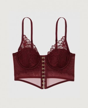 La Senza Front-Close Top Women's Bras Red Burgundy | cshaU9zm