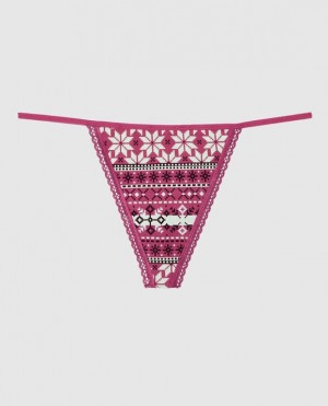 La Senza G-String Panty Women's Underwear Pink | UEEv2ckj