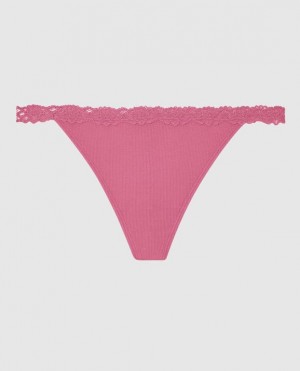 La Senza G-String Panty Women's Underwear Rose | YKXoYEI0