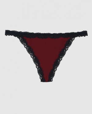 La Senza G-String Panty Women's Underwear Red Burgundy | yLoSspGk