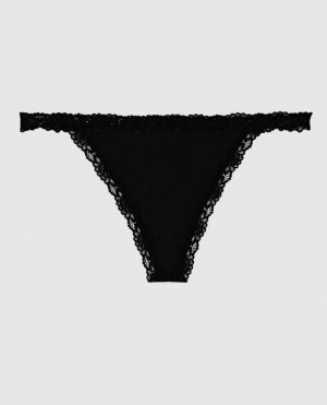 La Senza G-String Panty Women's Underwear Black | oER2jwQN