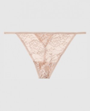 La Senza G-String Panty Women's Underwear Rosetan | FNEi8JLk