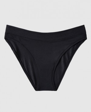 La Senza High Leg Bikini Panty Women's Underwear Black | 8tbcssLU