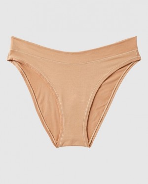 La Senza High Leg Bikini Panty Women's Underwear Pecan | utw3InDE