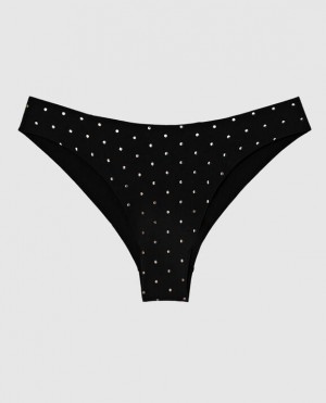 La Senza High Leg Cheeky Panty Women's Underwear Black | A3dEX2wP