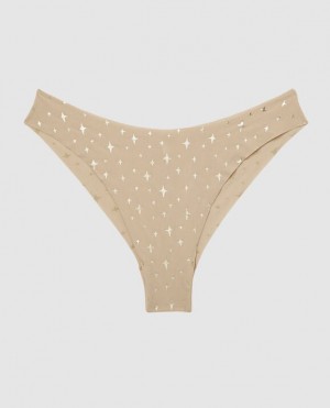 La Senza High Leg Cheeky Panty Women's Underwear Stardust Sparkle Rosetan | V7BP8lIA