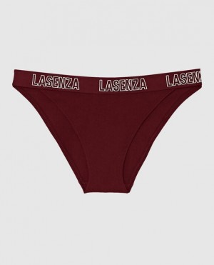 La Senza High Leg Cheeky Panty Women's Underwear Red Burgundy | wVTgLMz7