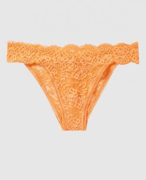 La Senza High Leg Cheeky Panty Women's Underwear Orange Cream | OXGD6zwD