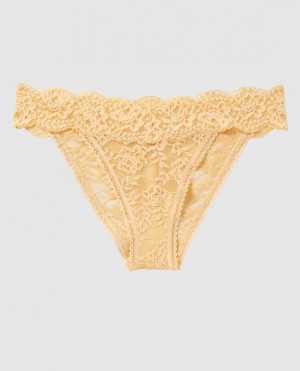 La Senza High Leg Cheeky Panty Women's Underwear Light Yellow | Bk1UUfEd