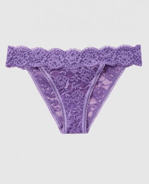 La Senza High Leg Cheeky Panty Women's Underwear Purple | udhQOfmx