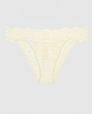 La Senza High Leg Cheeky Panty Women's Underwear Cream | yWtjG8nq