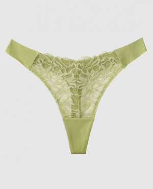 La Senza High Leg Thong Panty Women's Underwear Fern | bKez75Y6