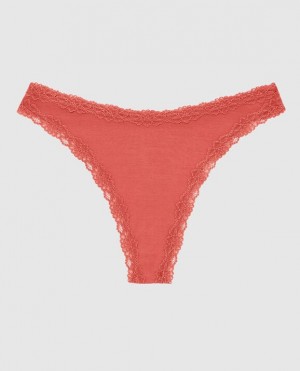 La Senza High Leg Thong Panty Women's Underwear Astro Dust | dz2SrQPa