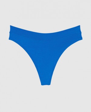 La Senza High Leg Thong Panty Women's Underwear Deep Blue | mrsPDyRX