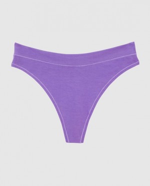 La Senza High Leg Thong Panty Women's Underwear Flower | OzsAXQiF