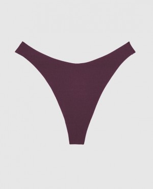 La Senza High Leg Thong Panty Women's Underwear Purple | zMkkPKtZ