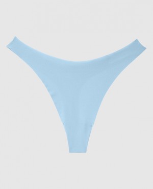 La Senza High Leg Thong Panty Women's Underwear Blue | AGjqGbxa