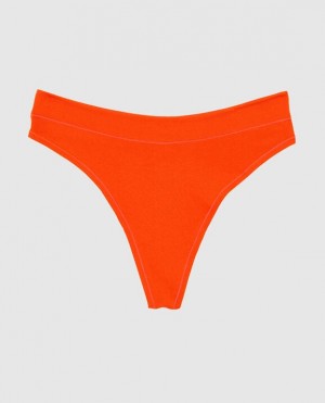 La Senza High Leg Thong Panty Women's Underwear Hot Glow | kA9w2I7R