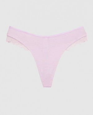 La Senza High Leg Thong Panty Women's Underwear Purple | RuUjQKWV