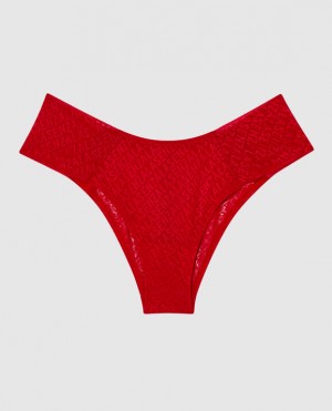 La Senza High Waist Cheeky Panty Women's Underwear Red | bpfZIBpc