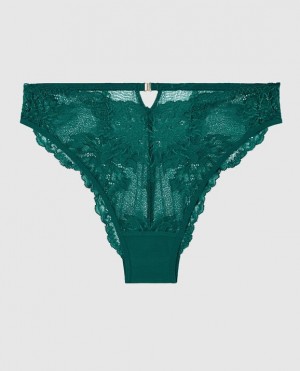 La Senza High Waist Cheeky Panty Women's Underwear Green | VoPxmMNf