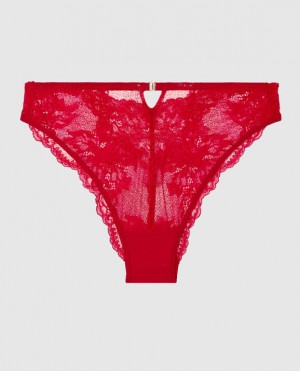 La Senza High Waist Cheeky Panty Women's Underwear Red | mEzXsw9u