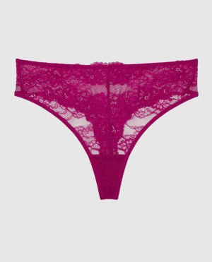 La Senza High Waist Thong Panty Women's Underwear Pink | 1FwKL8zy