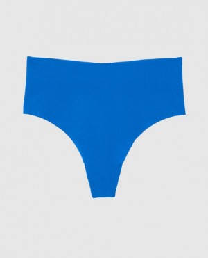 La Senza High Waist Thong Panty Women's Underwear Deep Blue | Zbai9FjE