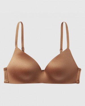 La Senza Light Push Up Wireless Women's Bras Caramel Kiss | fcpWVARg