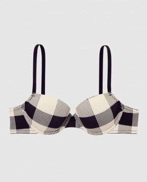 La Senza Lightly Lined Demi Women's Bras Festive Check | MABszYkz