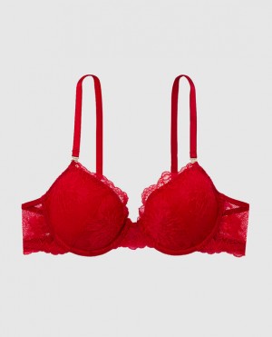 La Senza Lightly Lined Demi Women's Bras Red | IYttSZyB