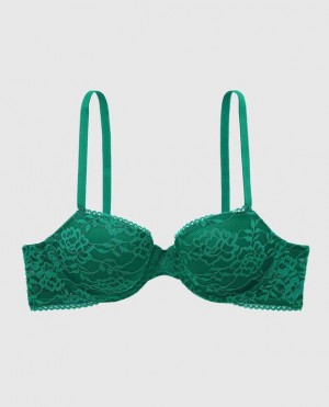 La Senza Lightly Lined Demi Women's Bras Green | 5AJrSkzB