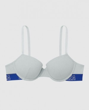 La Senza Lightly Lined Demi Women's Bras Grey | 3pdGWGvh