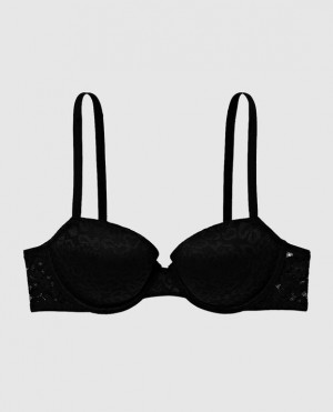 La Senza Lightly Lined Demi Women's Bras Black | shLTGKHk