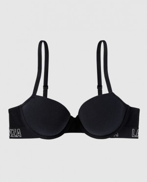 La Senza Lightly Lined Demi Women's Bras Black | fwhILjPi