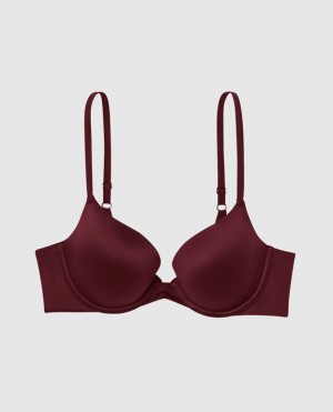 La Senza Lightly Lined Demi Women's Bras Red Burgundy | 4cvjHRdk