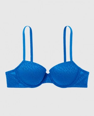 La Senza Lightly Lined Demi Women's Bras Deep Blue | HfgND1es