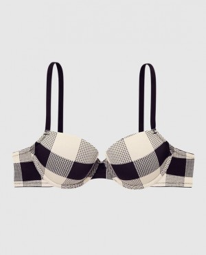 La Senza Lightly Lined Demi Women's Bras Festive Check | L1rJGvYV