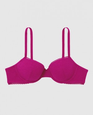 La Senza Lightly Lined Demi Women's Bras Pink | n8Usan6U