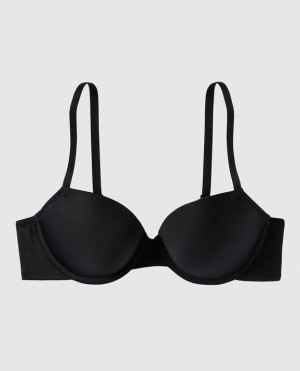 La Senza Lightly Lined Demi Women's Bras Black | eKdYHXNK